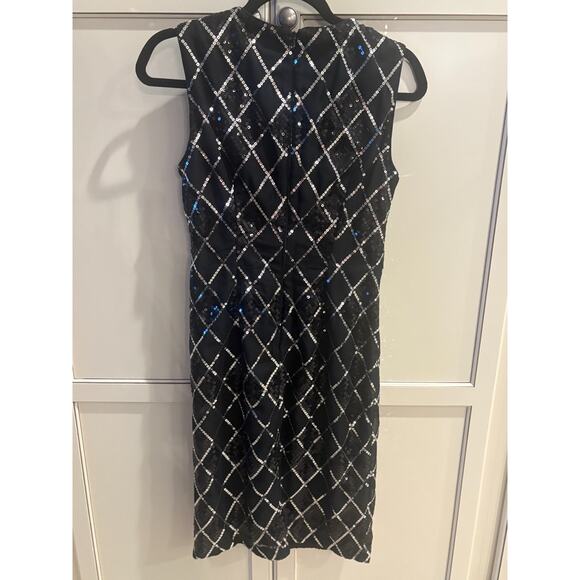 Calvin Klein Women's Black / Silver Sequin Party / Cocktail Dress Size 4 - Picture 4 of 4